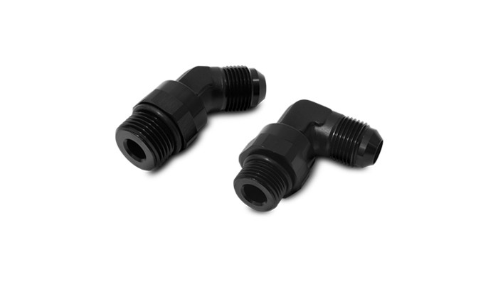 Male AN Flare to Male ORB Elbow Swivel Adapters