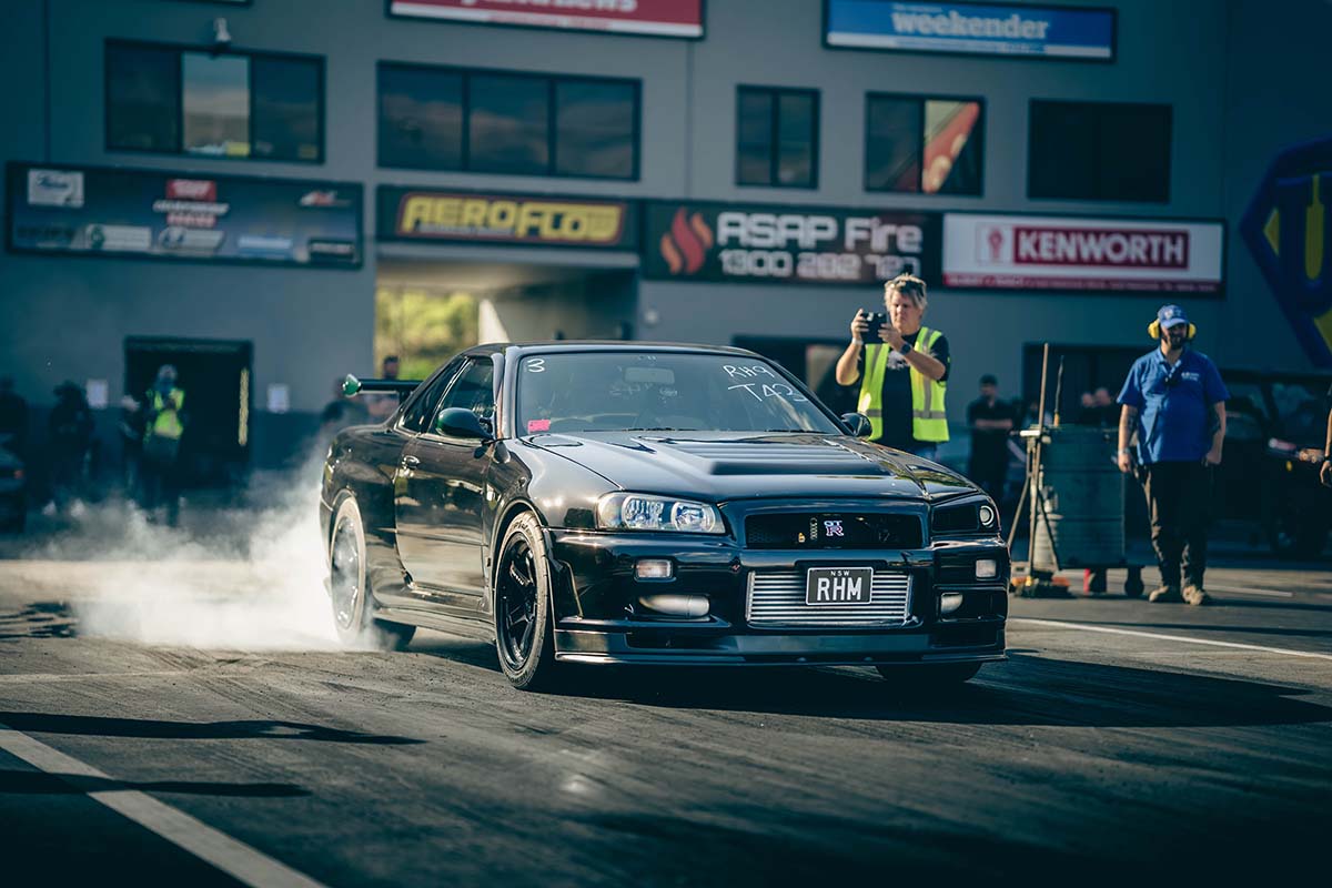 RHM R34 GTR at the Sydney Dragway